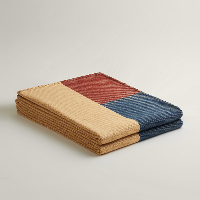 エルメス　ブランケット Ikat H Echelle blanket - Blue | Hermès Macau SAR